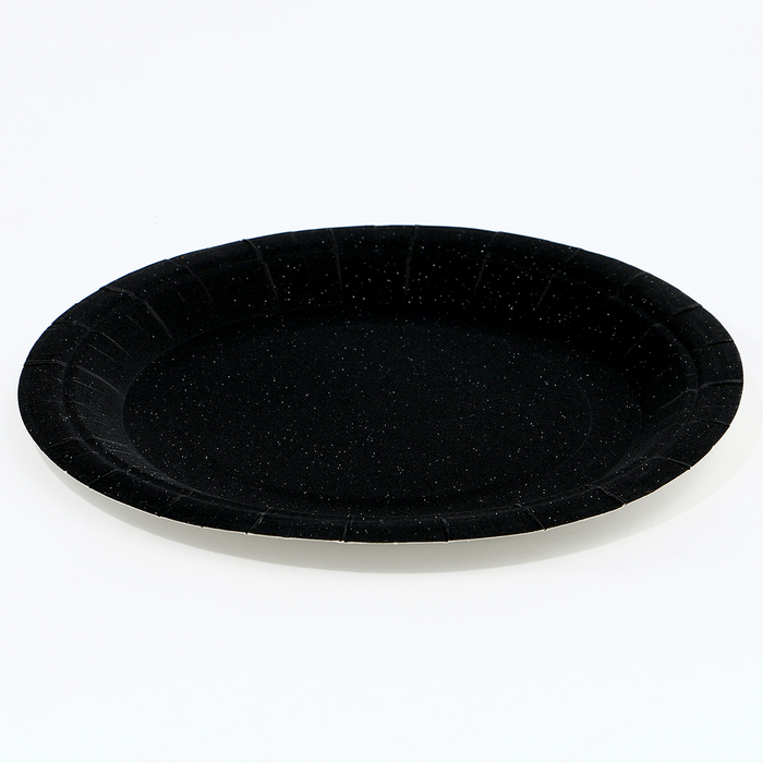 фото Тарелки бумажные, 6 шт, цвет черный страна карнавалия