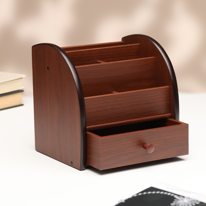 фото Органайзер 5 секций, с выдвижным ящиком 17*14*17см