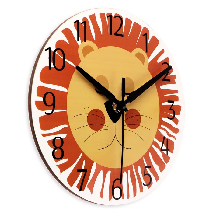фото Часы настенные "лёва", дискретный ход, d-23.5 см, 1 аа соломон