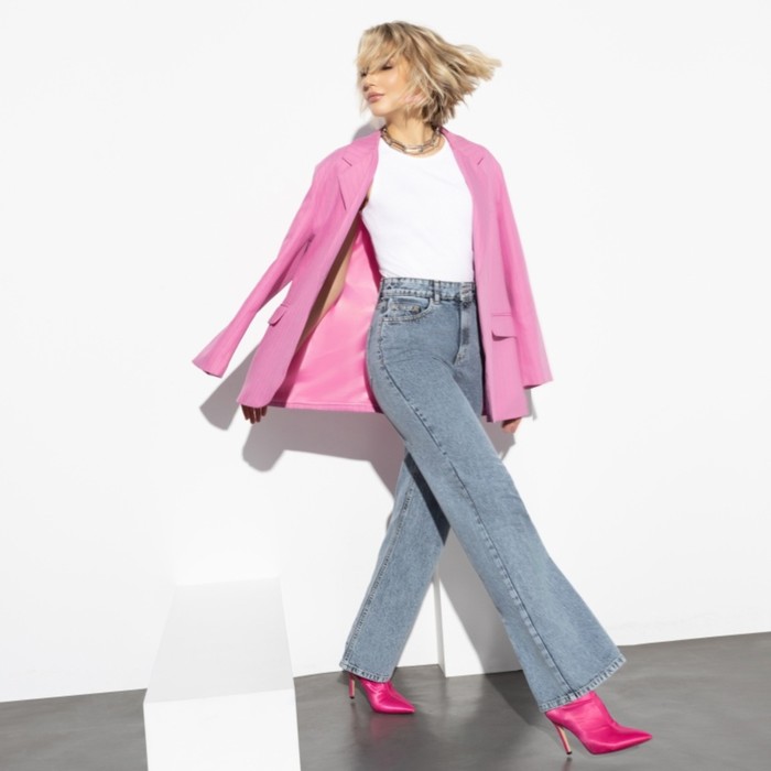 фото Джинсы-палаццо женские modena, размер 44 charuttimoda