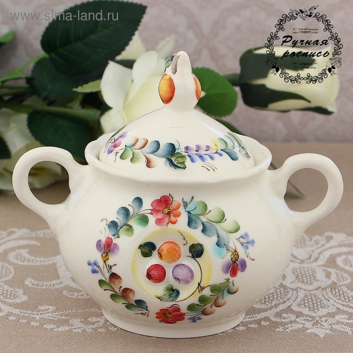 Сахарница "Яблочко" с крышкой
Сахарница "Яблочко" с крышкой