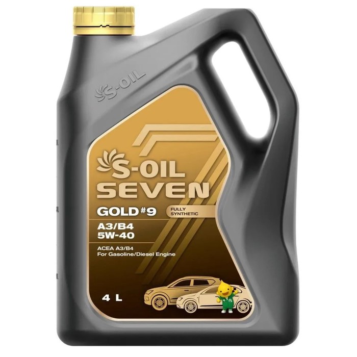 фото Автомобильное масло s-oil 7 gold #9 a3/b4 5w-40 синтетика, 4 л s-oil seven