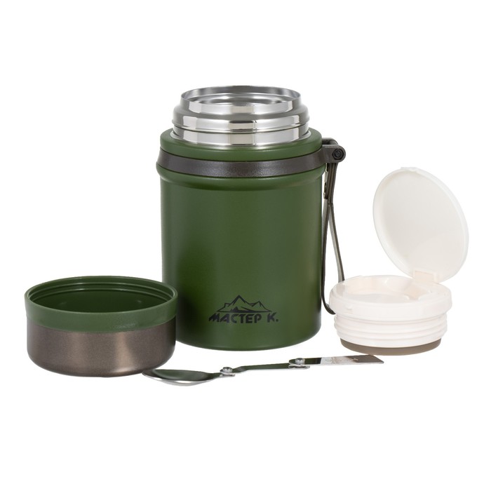фото Термос для еды "мастер к", 800 мл, сохраняет тепло до 12 ч, зеленый