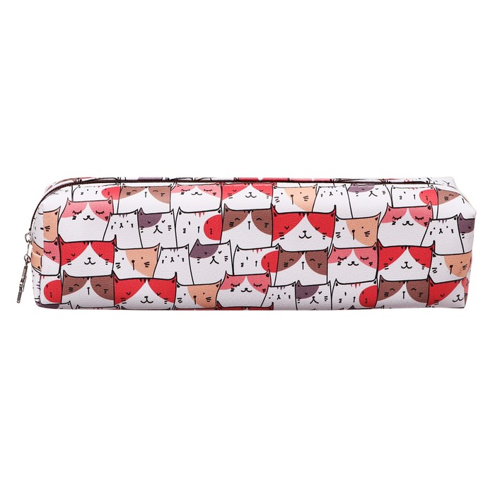 фото Пенал школьный на молнии, кошки calligrata