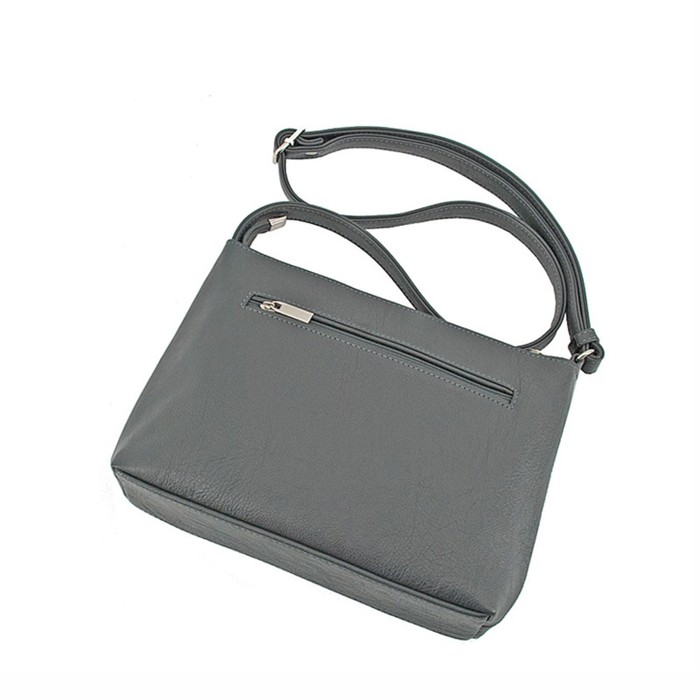 фото Сумка женская (в2757-05140) искусственная кожа + замша, серый, 1х210х24 см bagsland