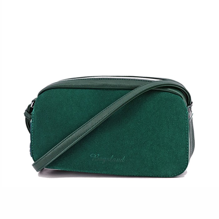 фото Сумка женская (в2768-04140) искусственная кожа + замша, зеленый, 1х210х24 см bagsland