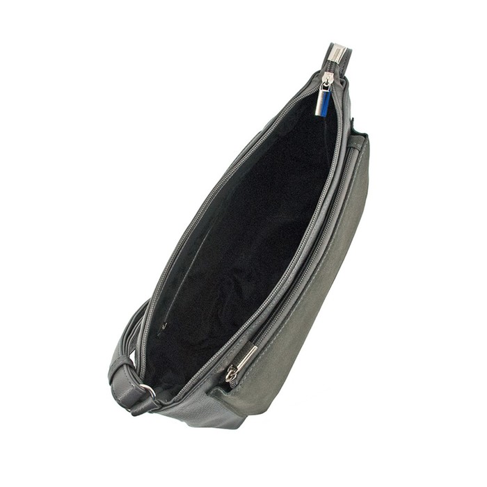 фото Сумка женская (в2800-05140) искусственная кожа + замша, серый, 1х210х30 см bagsland