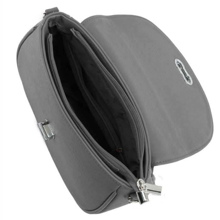 фото Сумка женская (в2846-05110) искусственная кожа, серый, 1х210х25 см bagsland