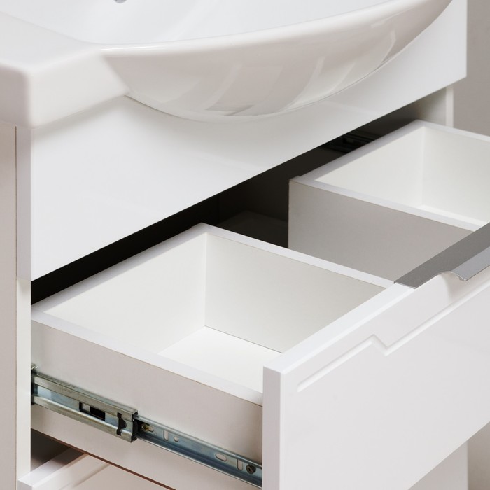 фото Тумба для ванной комнаты "верона 65" с раковиной "элеганс 65" 44 х 65 х 80 см runo