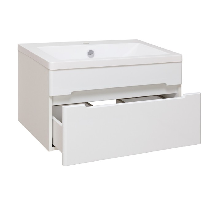 фото Тумба для ванной комнаты "парма 60 подвесная, с раковиной "omega 60" 45,5 х 59,2 х 41,8 см 1029708 runo