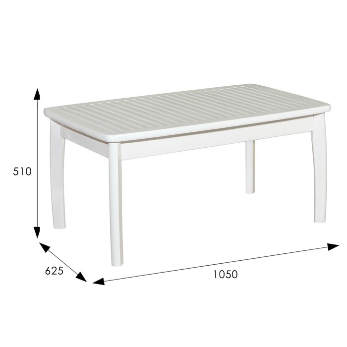 фото Стол журнальный массив, 1050x625x510, решетка снег