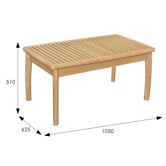 фото Стол журнальный массив, 1050x625x510, решетка бук
