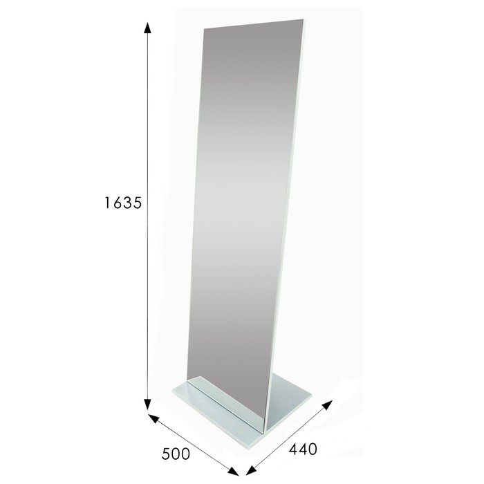фото Зеркало напольное стелла 2, 500x440x1635, белый 163,5 см x 50 см