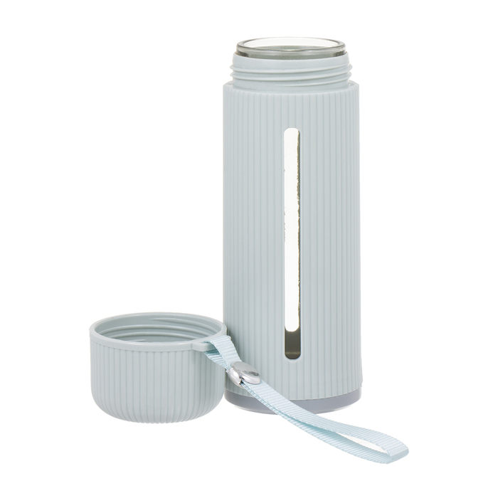 фото Бутылка для воды, 500 мл, бело-голубая