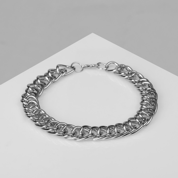 фото Браслет "цепь" плотное плетение, цвет серебро, 21 см queen fair