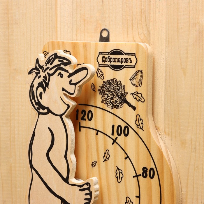 фото Термометр для бани и сауны "банщик" 25,5х12,5 см, деревяный, добропаровъ
