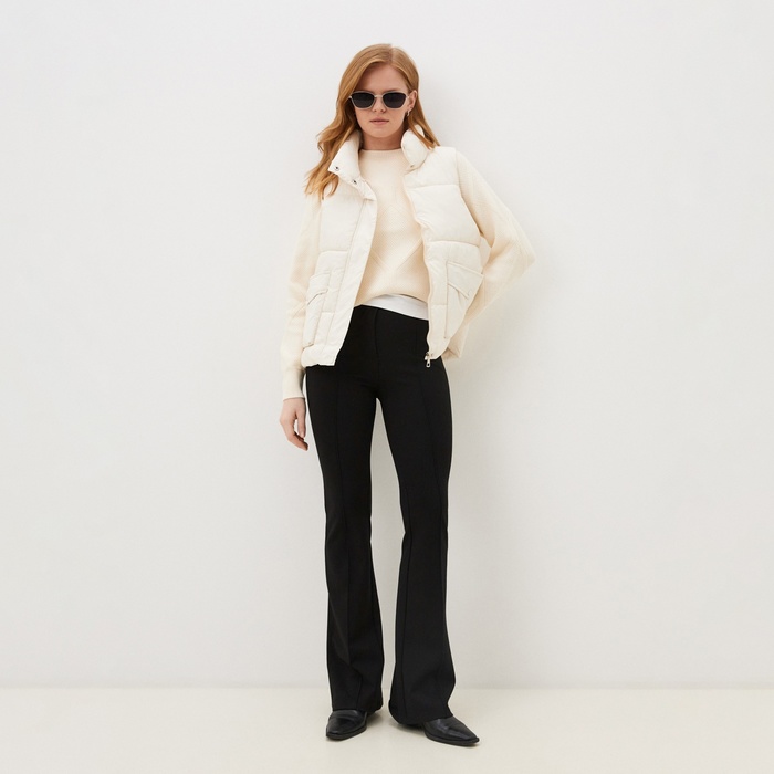 фото Жилет женский с воротником mist, р.46, молочный