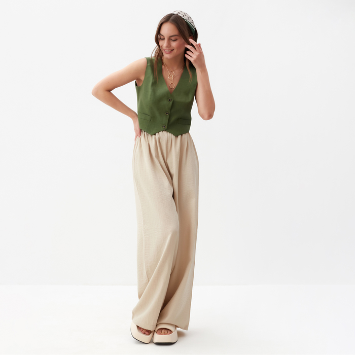 фото Жилет женский mist linen, р. 42, зеленый