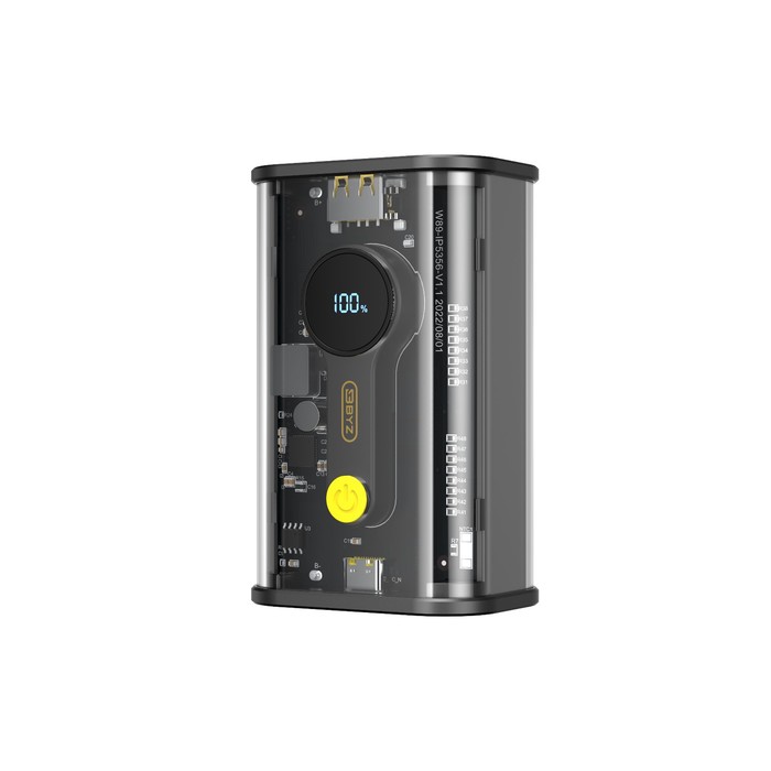 Внешний аккумулятор BYZ W89, 10000 мАч, 1 Type-C, 1 USB, 22.5 Вт, 3 А, дисплей, PD, чёрный
Внешний аккумулятор BYZ W89, 10000 мАч, 1 Type-C, 1 USB, 22.5 Вт, 3 А, дисплей, PD, чёрный