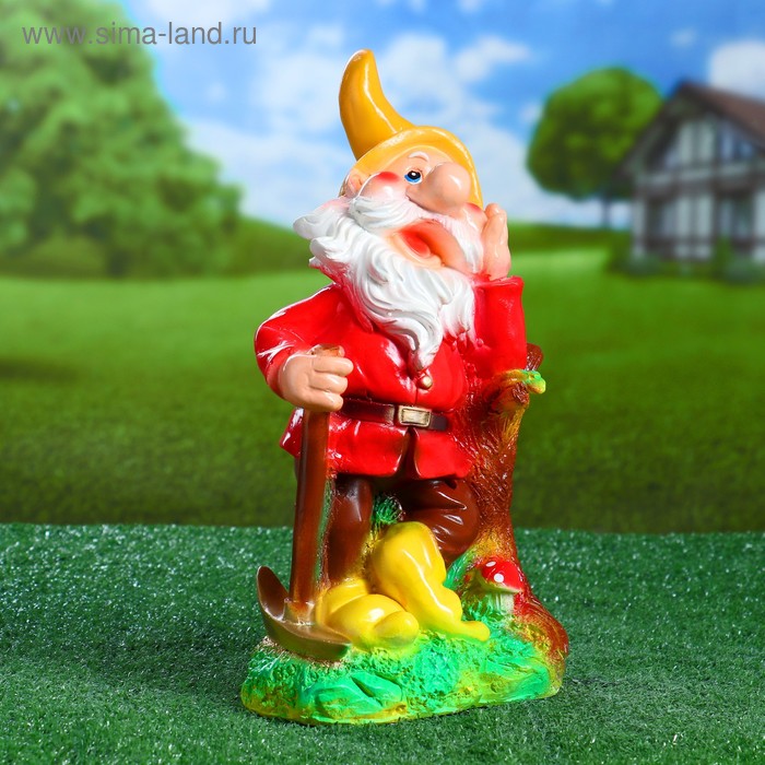 Садовая фигура "Гном с киркой" 15х19х35см
Садовая фигура "Гном с киркой" 15х19х35см