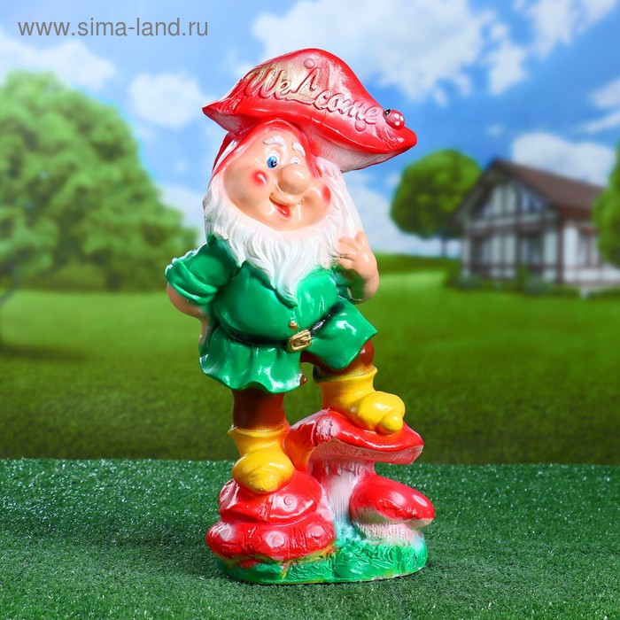 Садовая фигура "Гном Welcome" 12х19х41см
Садовая фигура "Гном Welcome" 12х19х41см