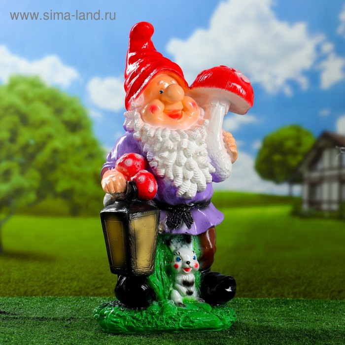 Садовая фигура "Гном с грибами" 30х18х56 см
Садовая фигура "Гном с грибами" 30х18х56 см