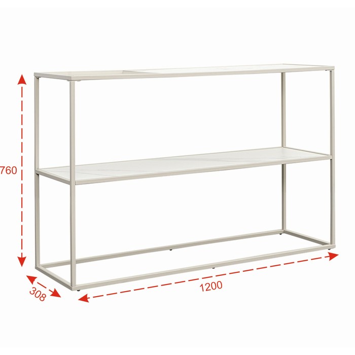 фото Стол консольный mayen, 1200×350×760 мм, цвет белый / бежевый bergenson bjorn