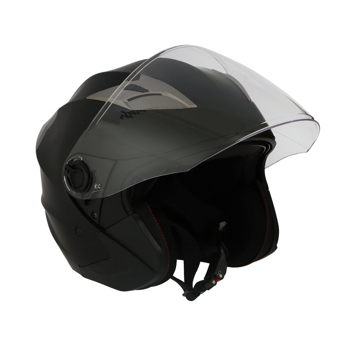 фото Шлем открытый с двумя визорами, размер l, модель - bld-708e, черный матовый