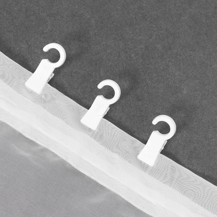 фото Зажим для штор, 35 × 20 × 15 мм, 10 шт, цвет белый арт узор