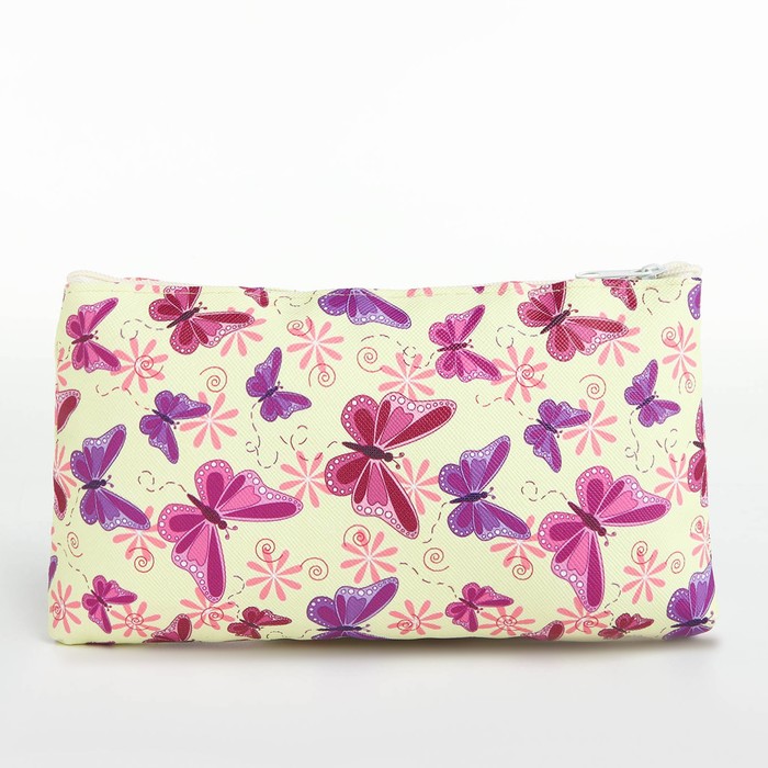 фото Косметичка на молнии, цвет жёлтый