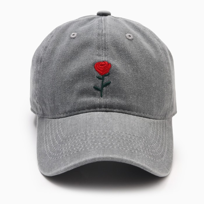 фото Кепка женская "роза" minaku, цв. серый, р-р 58