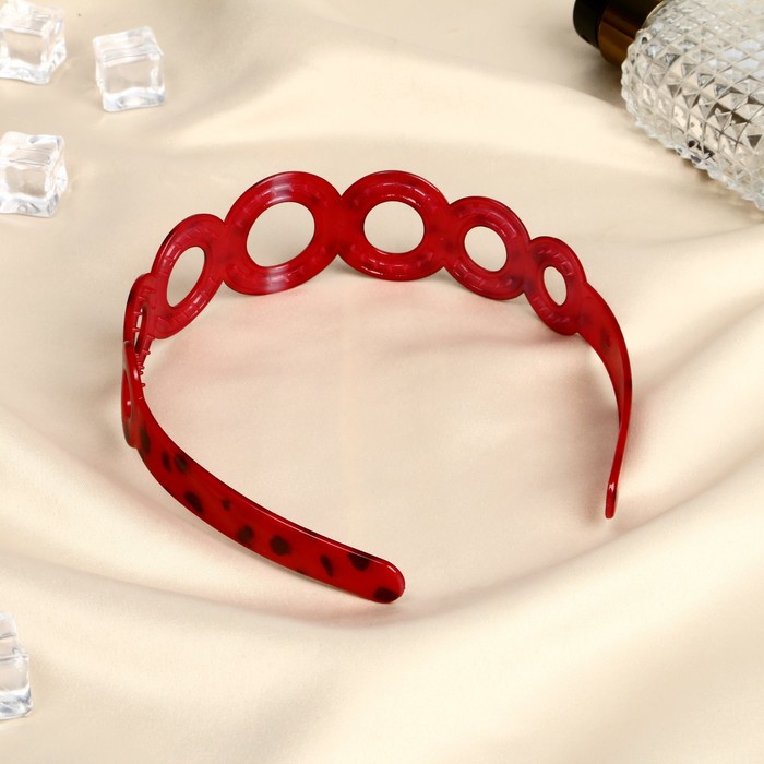 фото Ободок для волос "янтарный свет" кольца, 4 см, микс