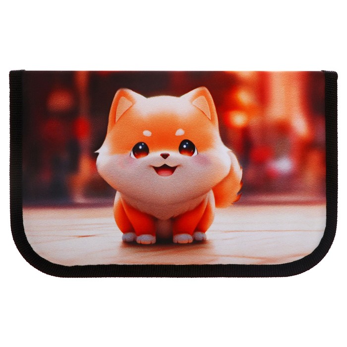 фото Пенал 1 секция, 130 х 210 х 40 мм, 2 откидные планки, тканевый, calligrata, content "сиба"