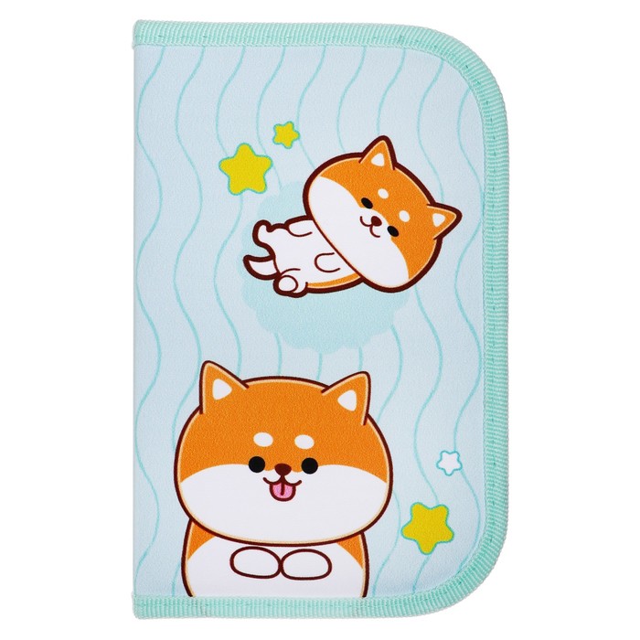 фото Пенал 1 секция, 130 х 210 х 40 мм, 2 откидные планки, тканевый, calligrata, content "сиба"