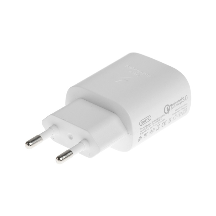 фото Сетевое зарядное устройство byz u40, 1 usb, 18 вт, 5 а, кабель usb - lightning, 1 м,pd,белый