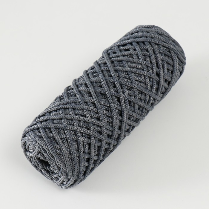 фото Шнур для вязания 35% хлопок,65% полипропилен 3 мм 85м/165±5 гр (джинс/графит)
