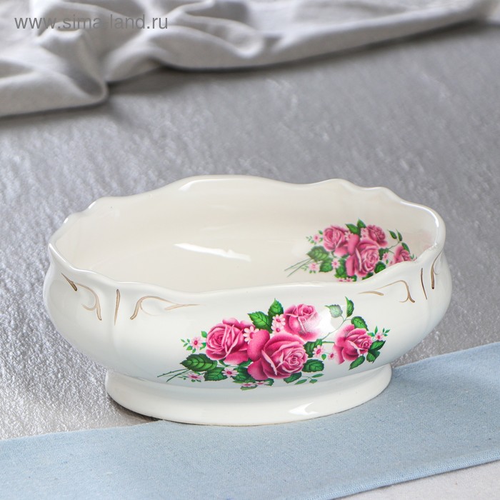 Салатник "Овал", белый, цветы, 1.5 л, деколь микс
Салатник "Овал", белый, цветы, 1.5 л, деколь микс