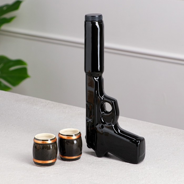 Набор для напитков "Пистолет с глушителем", 3 предмета, 0.2/0.05 л
Набор для напитков "Пистолет с глушителем", 3 предмета, 0.2/0.05 л