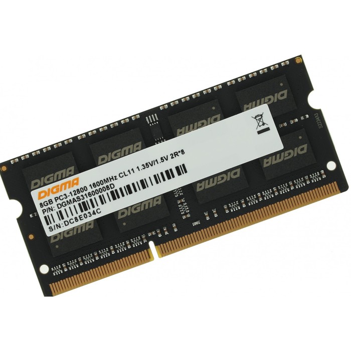 Модуль памяти DDR3 8Gb 1600MHz DGMAS31600008D RTL PC3-12800 CL11 SO-DIMM 204-pin 1.5В dual rank
Модуль памяти DDR3 8Gb 1600MHz DGMAS31600008D RTL PC3-12800 CL11 SO-DIMM 204-pin 1.5В dual rank