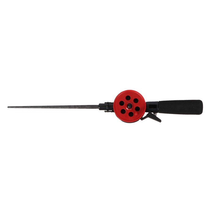 фото Удочка зимняя, ручка неопрен, диаметр катушки 5.5 см, катушка красная, hfb-5