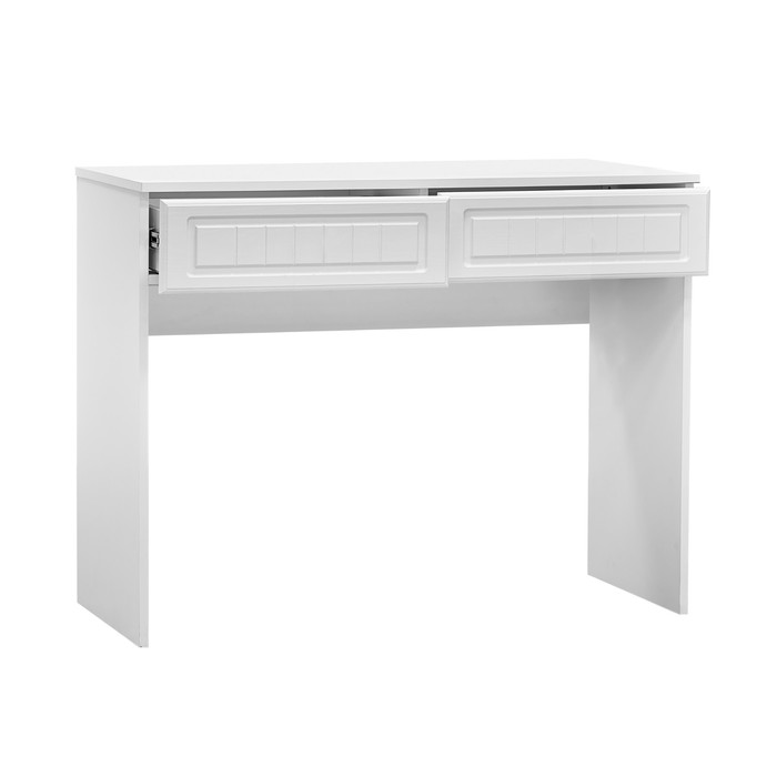 фото Стол с двумя ящиками «монако», 1000×434×775 мм, цвет белый олмеко