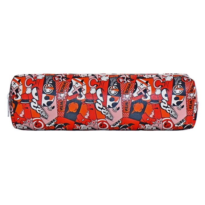 фото Пенал школьный на молнии комикс, цвет оранжевый calligrata