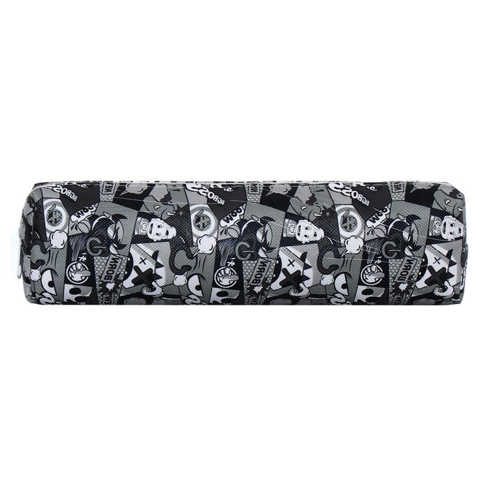 фото Пенал школьный на молнии комикс, цвет серый calligrata