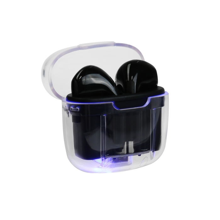 фото Наушники беспроводные pro13, tws, вкладыши, bt 5.0, 30/180 мач, прозрачные, чёрные