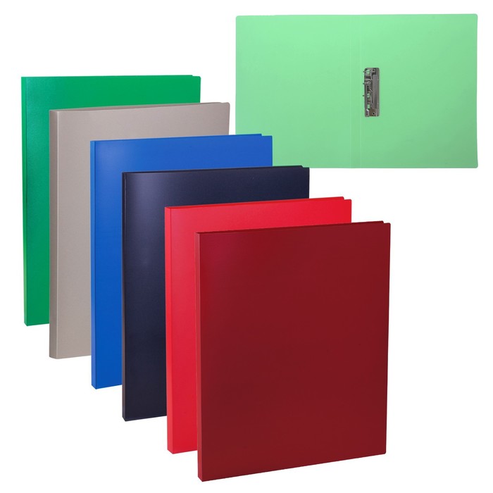 фото Папка с зажимом а4, 450 мкм, корешок 15 мм, до 100 листов, микс proff