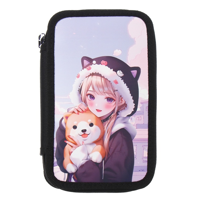 фото Пенал 2 секции, 125 х 205 х 40 мм, calligrata 30п26/2 "корея", ламинированный картон