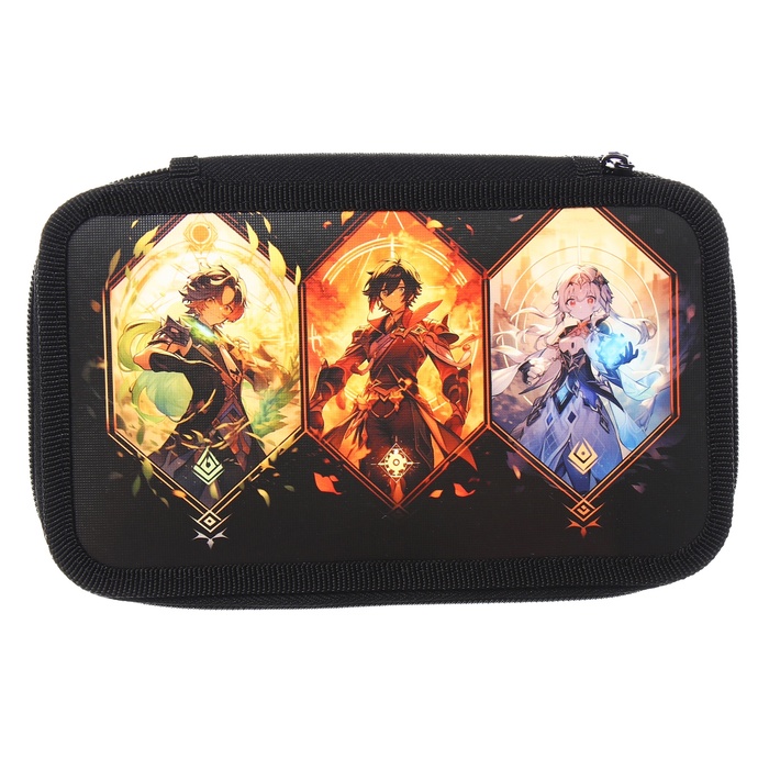 фото Пенал 2 секции, 125 х 205 х 40 мм, calligrata 30п26/2 "аниме game", ламинированный картон