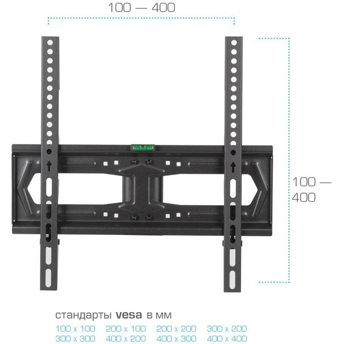 фото Стойка для телевизора kromax x-stand-2 черный 23"-55" макс.30кг крепление к столешнице