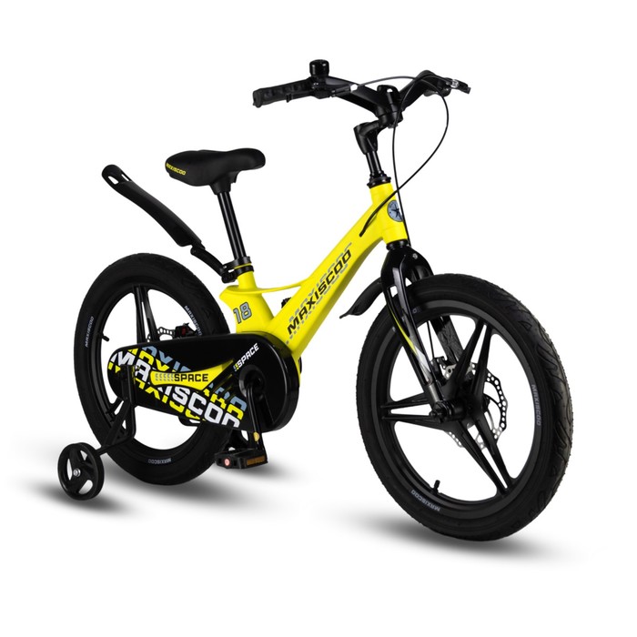 фото Велосипед 18'' maxiscoo space deluxe, цвет желтый матовый