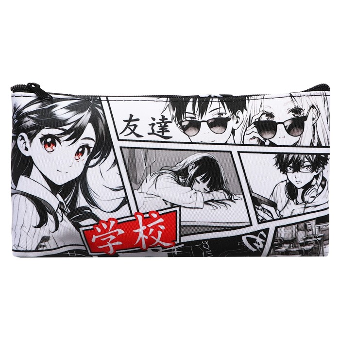 фото Пенал мягкий, 1 отделение, 108 х 205 мм, плоский, calligrata пмп 01-20 "аниме"